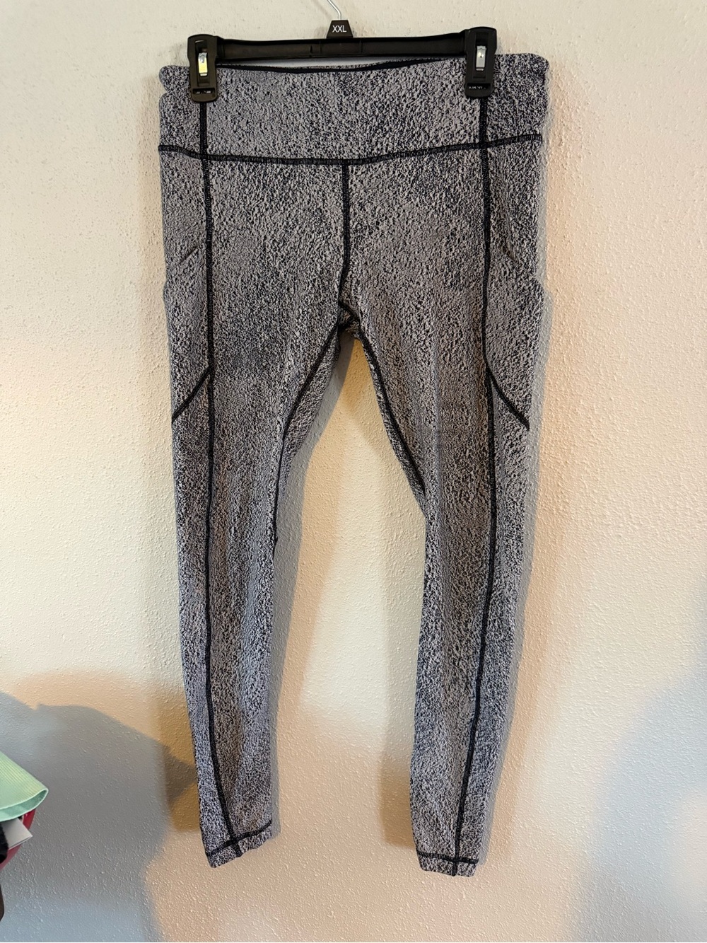 lululemon athletica Gray (10) High-Waist Leggings with Black Seam Detail